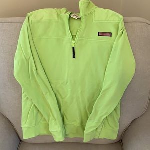 ✨VINEYARD VINES GREEN SIZE XS HALF ZIP PULL OVER WORN ONCE!